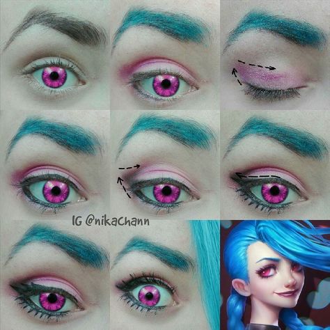 Jinx Cosplay, Bb Creams, Anime Makeup, Skin Colour, Make Up Tutorial, Cosplay Tutorial, Creative Eye Makeup, Cosplay Diy, Cosplay Tips