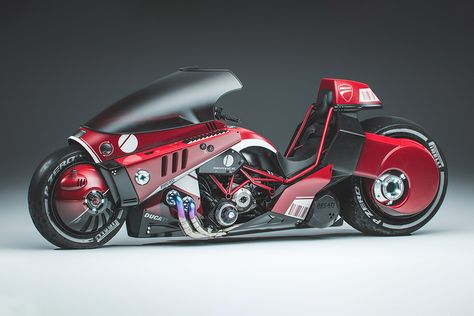 Ducati Diavel AKIRA Bike Concept by James Qiu | HiConsumption Kaneda Bike, Jawa 350, Motorbike Design, Futuristic Motorcycle, Motor Mobil, Concept Motorcycles, Fast Bikes, Weak In The Knees, Concept Artist