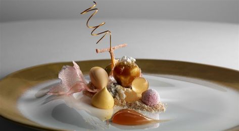 Heston Blumenthal Food, Fat Duck, Roquefort Cheese, Cured Salmon, Caramel Pears, Peach Wine, Frozen Grapes, Heston Blumenthal, Duck Fat