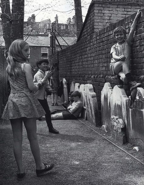 Kensington, London, 1960s by Dorothy Bohm. 1960s England, 1960s London, Photographers Gallery, London History, Swinging Sixties, Children Playing, Street Kids, London Town, Old London