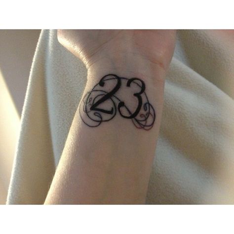 Number 23 Tattoo, 23 Tattoo, Love Wrist Tattoo, Number Pictures, Cool Wrist Tattoos, Number Tattoos, Wrist Tattoos For Guys, Back Of Shoulder Tattoo, Incredible Tattoos