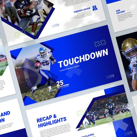 Touchdown - Football Presentation Keynote Template Football Presentation, Unique Website Layout, Presentation Google Slides, Print Portfolio Design, Portfolio Print, Slides Design, Slides Google, Portfolio Web Design, Website Layout