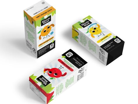 Minute Maid Juice Box Redesign by Janine Bushey Juice Carton Design Packaging, Juice Box Packaging, Juice Box Design, Minute Maid Juice, Vitamin Drink, Kids Package, Juice Carton, Kids Juice, Carton Design