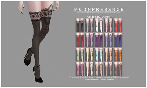 MOONPRES - Stockings N03.package Sims 4 Stockings Cc, Cc Accessories, Sims 4 Cc, Sims Cc, The Sims, Sims 4, Stockings, Clothes