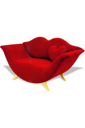 Red Heart and Lip Sofa by @trendMe.net Fashion Social Network webmaster(s) - trendme.net Lips Sofa, Weird Furniture, Ruby Tuesday, Unusual Furniture, Juan Diego, Set Sofa, Modern Loveseat, Red Chair, Building Projects