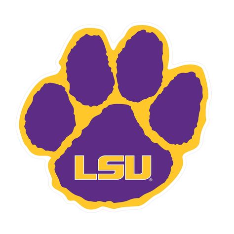 PRICES MAY VARY. Title: LSU Decal (LSU PAW DECAL (3",4",6",12"), 12 in). Product Type: Categories > Fan Shop > Auto Accessories > Decals & Bumper Stickers > Decals Lsu Tigers Art, Football Paintings, Gator Logo, Paw Logo, Lsu Tigers Football, Tiger Paw, Lsu Football, Geaux Tigers, Nfl Logo