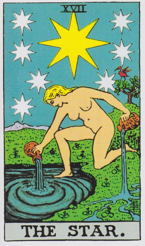 The Star - Albano-Waite Tarot Star Meaning, The Star Tarot Card, Star Tarot Card, Tarot Cards Major Arcana, The Star Tarot, Rider Waite Tarot Decks, Tarot Significado, Free Tarot Reading, Major Arcana Cards