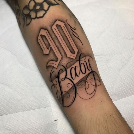 90s Baby Tattoo, Baby Tattoo Designs, Baby Tattoo, Letter Tattoo, Tattoo Lettering Design, Chicano Style, Tattoo Process, Stencil Outline, Chicano Style Tattoo