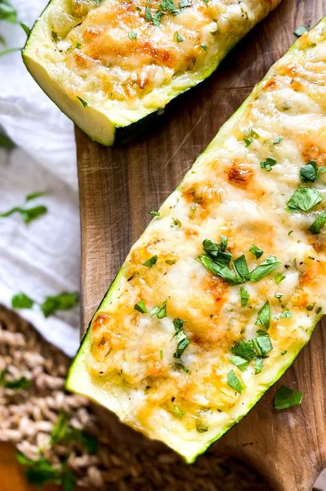 Spanish Stuffed Zucchini with Cheese | An Irresistible Zucchini Dish Zucchini Boat Recipes, Stuffed Zucchini, Zucchini Boats, The Upside, Zucchini Recipes, Vegetarian Cheese, Air Fryer Recipes, Simple Ingredient, Family Meals