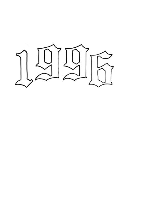 1996 Stomach Tattoo, 1996 Tattoo Font, Birthyear Tattoo Men, 1996 Tattoo Design, 1995 Tattoo Old English, 1969 Tattoo Number, Chest Tattoo Bear, 1996 Tattoo Ideas, 1969 Tattoo