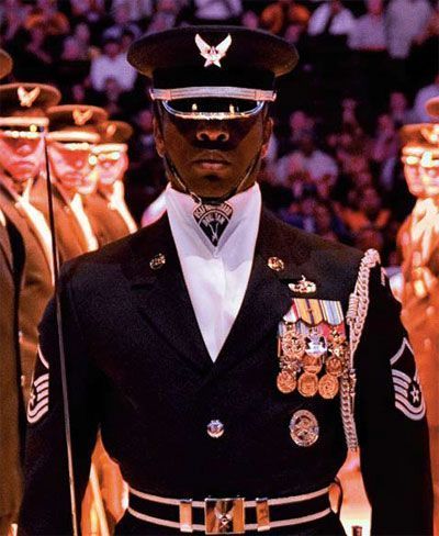 USAF Honor Guard Uniform Us Air Force Uniform, Drill Team Uniforms, Air Force Uniform, Air Force Uniforms, United Air, One Nation Under God, Drill Team, Air Force Mom, Honor Guard