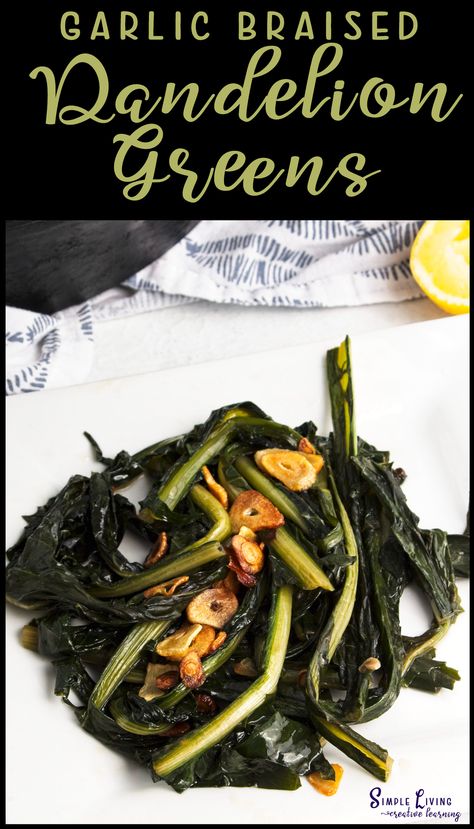 If you haven’t tried dandelion greens as yet, then this is a great recipe for your first taste.   https://simplelivingcreativelearning.com/garlic-braised-dandelion-greens/ How To Eat Dandelion Greens, Dandelion Greens Recipe, Dandelion Greens Recipes, Dandelion Greens, Baking Crafts, Green Garlic, Garlic Oil, Garlic Fries, Stir Fries