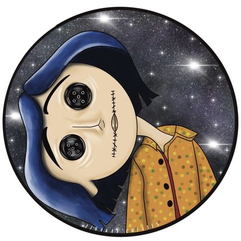 Coraline Button Eyes Drawing, Wybie Drawing, Brown Hair 2023, Coraline With Button Eyes, Animation Puppet, Coraline Button Eyes, Drawing Movie, Coraline Characters, Coraline Drawing