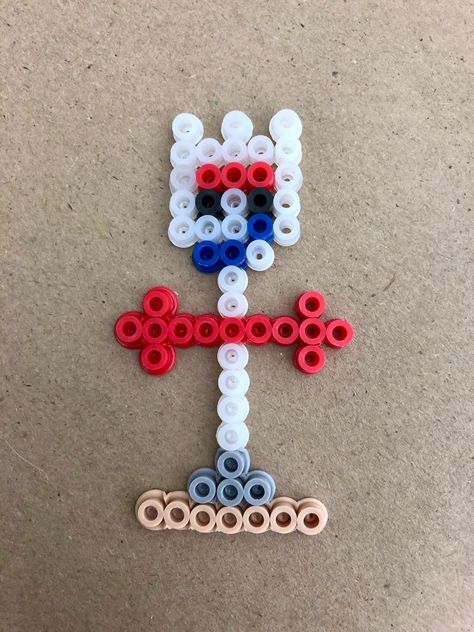 How to make Forky by Trey Biederman Forky Perler Bead Pattern, Things To Make With Melty Beads, Peeler Bead Ideas Small Easy, Easy Perler Bead Patterns Simple, Easy Small Perler Bead Ideas, Things To Make With Perler Beads, Peeler Bead Idea, Pearl Beads Ideas, Fuse Beads Ideas Cute