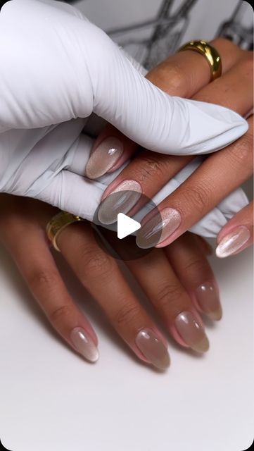 Ainur Rustemova on Instagram: "Embrace the season with nude nails: timeless, elegant, and effortlessly chic @noor.nailbar 🍒🥳🙌🏻 @icegel_global Cat eye" Simple Cat Eye Nails, Cat Eye Nails With Design, Neutral Cat Eye Nails, Nude Cat Eye Nails, Cat Eyes Nail, Nails Timeless, Cat Eye Nails Polish, Eye Nails, Nails Polish