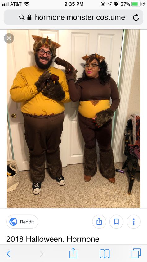 Hormone Monster Costume, Monster Costume Diy, Monster Costumes, Holloween Costume, Big Mouth, Creative Valentines, Diy Valentines Crafts, Diy Valentines Gifts, Couple Halloween