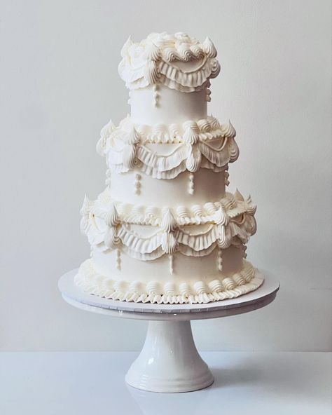 Monochrome dream 🤍 One of the new faux cake designs available to hire. Monochrome Cake, Faux Cake, Cake Designs, Cake, Design