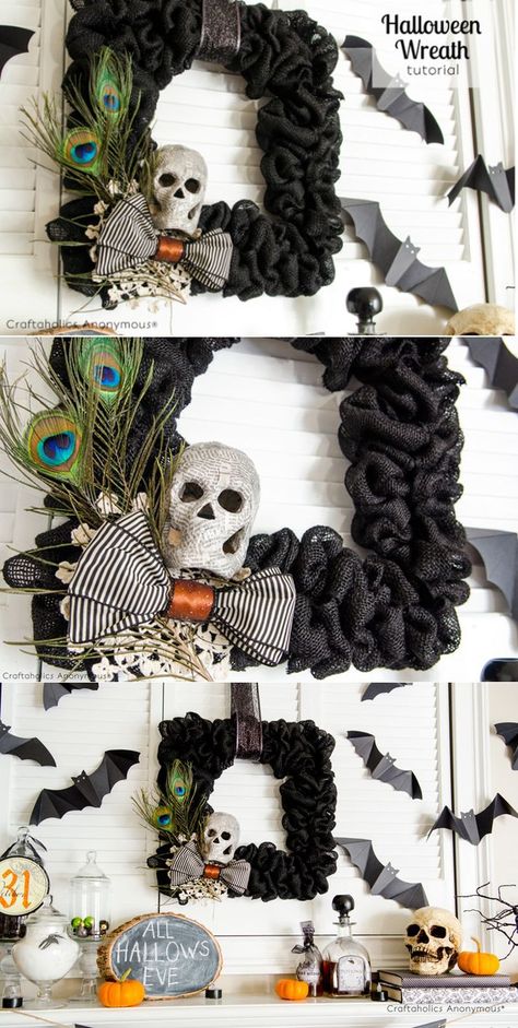 Square Halloween burlap wreath Square Halloween Wreaths, Scary Wreath Halloween, Diy Square Wreath, Round Wreaths, Spooky Halloween Crafts, Square Wreath, Cute And Spooky, Diy Halloween Wreath, Wire Wreath Frame