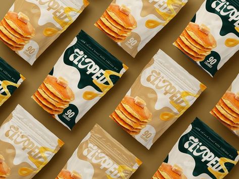 Want to see the whole design process? Checkout my youTube video. Pancake Packaging, Pouch Packaging Design, Pancake Designs, Designing A Logo, Bread Packaging, Chocolate Bread, Logo Design Process, Graphic Design Business, Pouch Packaging