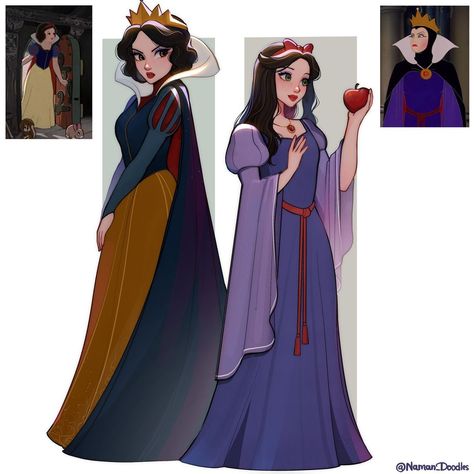 Naman Doodles, Snow White Fanart, Disney Doors, Fan Art Disney, Disney Drawing, Disney Au, E Ve, Disney Character Art, Disney Theory