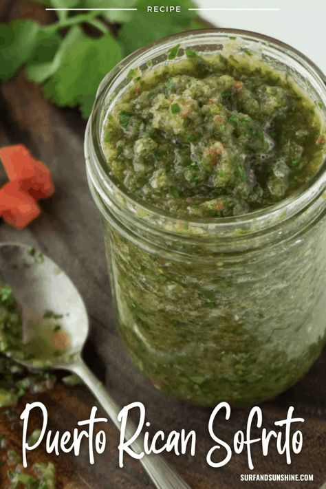 Recipes That Use Sofrito, Diy Sofrito, Puerto Rican Sofrito Recipe, Sofrito Recipe Puerto Rican, Puerto Rican Recipes Rice, Puerto Rican Appetizers, Puerto Rican Recipe, Puerto Rican Sofrito, Puerto Rican Coffee