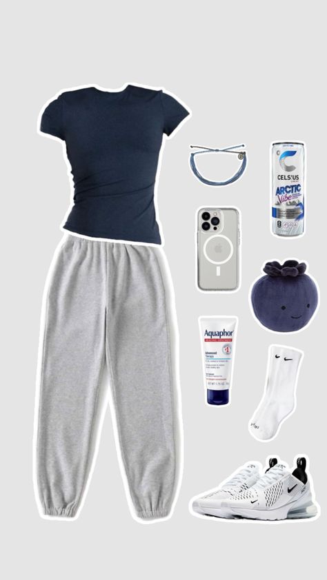 #blueoutfit #blue #navyblue #navyoutfit #oufit #outfitinspo Connect With People, Your Aesthetic, Creative Energy, Sweatpants, Energy, Blue, Tracksuit Bottoms