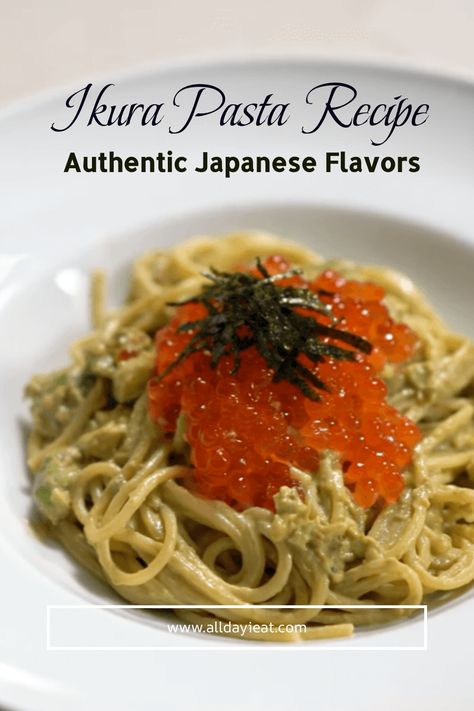 Discover the No. 1 Delicious Ikura Pasta, a Japanese-style delight with salmon roe and avocado. Savor the unique flavors of this delightful dish. Salmon Roe Recipes, Ikura Recipe, Roe Recipes, Traditional Japanese Recipes, Authentic Japanese Recipes, Easy Japanese Recipes, Salmon Roe, Avocado Pasta, Avocado Sauce