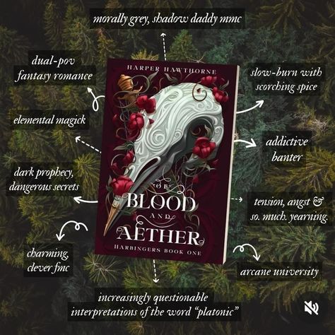 Giveaway Alert! We’re celebrating the recent release of stunning new dark fantasy novel, Of Blood and Aether by Harper Hawthorne! Read on for more details! Of Blood & Aether is the first book in the Harbingers series, a captivating and character-driven dark romantasy saga. Rife with sizzling tension, gut-wrenching angst, addictive banter and ever-growing stakes, the Harbingers series is perfect for fans of A Court of Thorns & Roses, Fourth Wing and From Blood & Ash. Read this dark fantasy r... Of Blood And Aether, Dark Romantasy, The Harbingers, Dark Fantasy Novels, Gut Wrenching, Rooms Design, Giveaway Alert, Recommended Books, Fantasy Books To Read