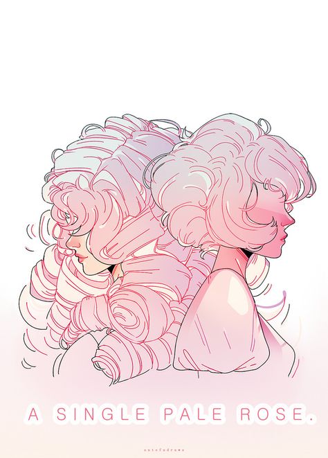 A Single Pale Rose, Draw Rose, Rose Quartz Steven Universe, Pink Diamond Steven Universe, Steven Universe Wallpaper, Steven Universe Characters, Steven Universe Gem, Steven Universe Fanart, Universe Art