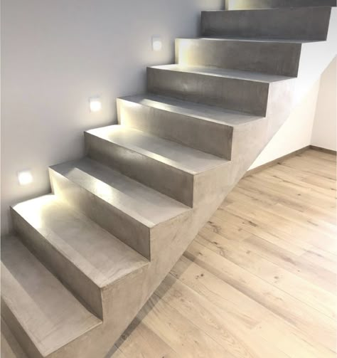 Modern Stairs Design, Stairs Design Interior, Staircase Designs, House Staircase, Martin House, Concrete Stairs, Stairs Ideas, Stairway Design, Stairs Design Modern