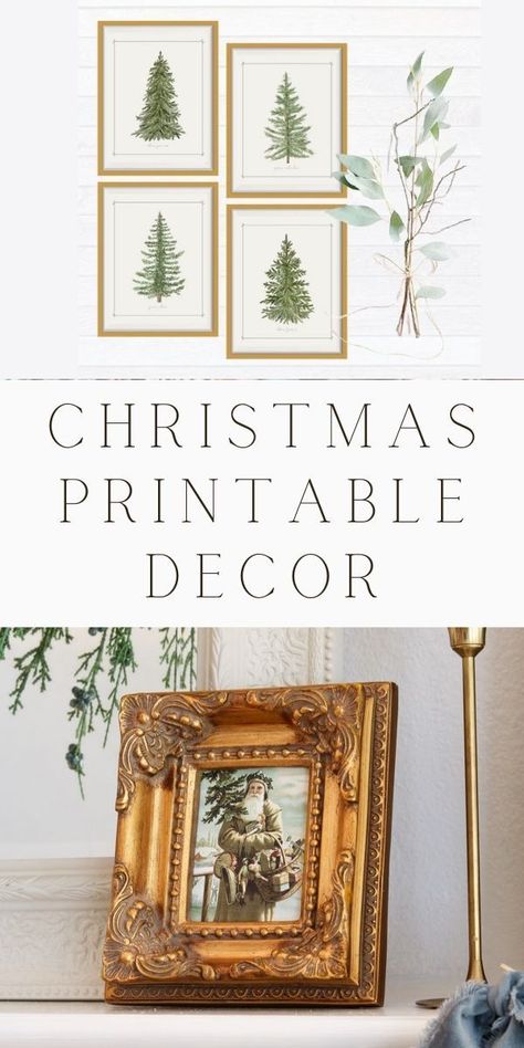 Cricut Canvas Projects Christmas, Free Printable Holiday Wall Art, Vintage Christmas Cards Printable, Christmas Decor Picture Frames, Christmas Prints Vintage, Christmas Prints Free Wall Art, Christmas Tree Printables Free Templates, Free Vintage Christmas Images Printables, Christmas Art Printable