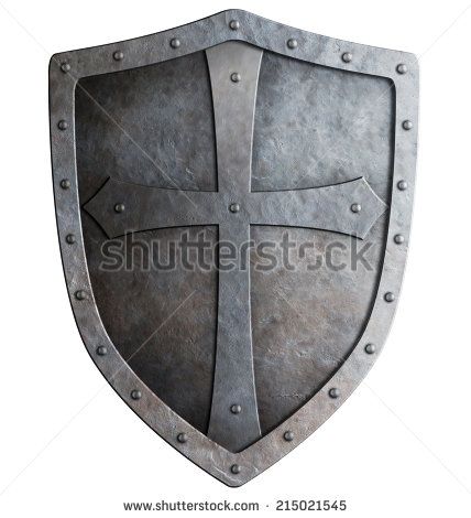 Medieval Knights Shield | medieval crusader knight's shield isolated on white - stock photo Templar Shield, Armor Of God Tattoo, Escudo Viking, Shield Tattoo, Knight Shield, Medieval Shields, Knight Tattoo, Crusader Knight, Warrior Tattoos