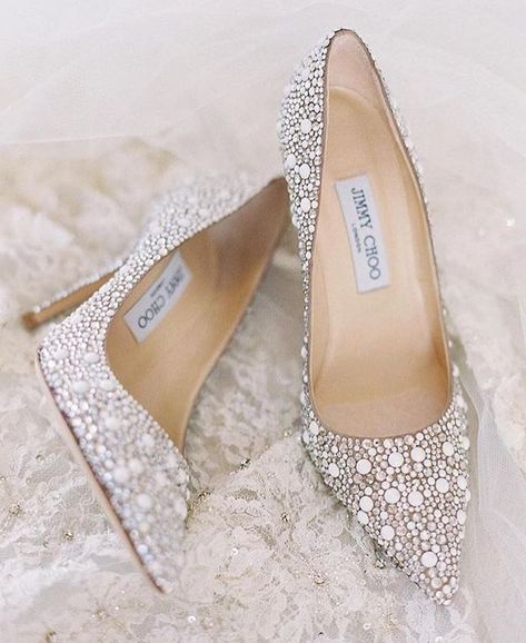 Jimmy Choo bridal shoes - omfg! Jimmy Choo Bridal, Wedding Shoes Comfortable, Jimmy Choo Heels, Princess Shoes, Wedding Heels, Bride Shoes, Fabulous Shoes, Jimmy Choo Shoes, Dream Shoes