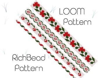 Bead Loom Patterns 6 Rows, Looming Patterns, Loom Beading Patterns, Seed Bead Bracelet Patterns, Beading Loom, Stitch Jewelry, Bead Loom Designs, Loom Jewelry, Bracelets Ideas