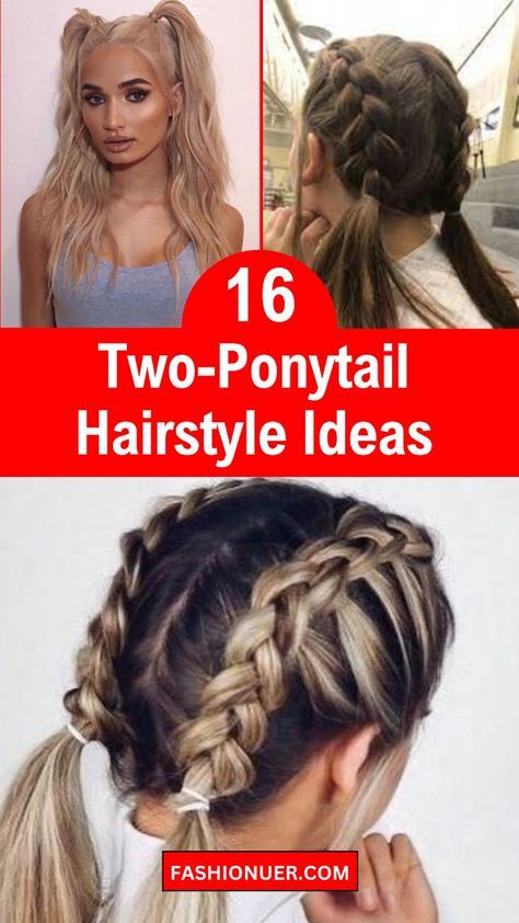 Fun Pigtail Hairstyles, Adult Pigtails Hairstyles, High Pigtails Hairstyles, Two High Ponytails, 2 Ponytail Hairstyles, Pigtails Hairstyles, Topsy Tail Hairstyles, Summer Ponytail, Two Ponytail Hairstyles