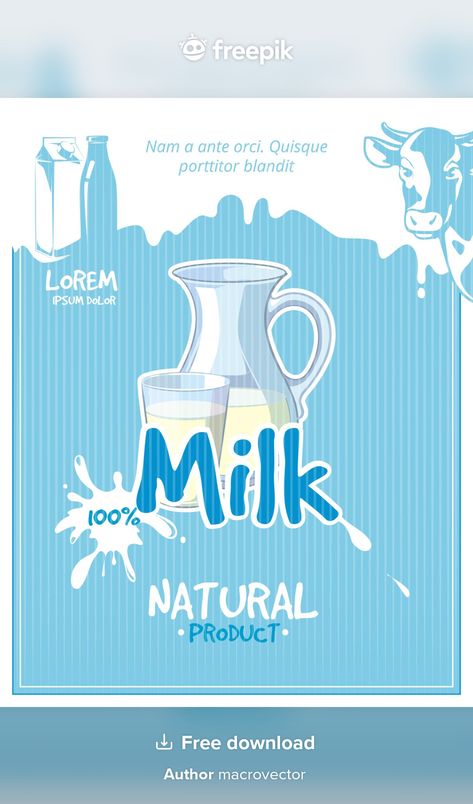 Milk Graphic Design, Milk Poster Design, Milk Poster, Exhibition Banners, Food Vintage, Poster Food, Milk Dessert, Milk Packaging, Dairy Farm