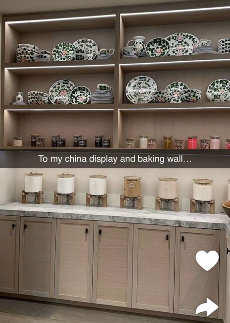 Khloe Kardashian Kitchen Organization, Kardashians Pantry, Khloe Kardashian Pantry, Kardashian Pantry, Kardashian Kitchen, Cupboard Organisation, Bespoke Shelving, Walk In Pantry Ideas, Rich House