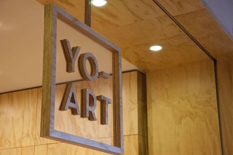 Yo-Art - 2014 Melbourne Design Awards Order Here Sign Cafe, Order Here Sign, Branded Environments, Frozen Yoghurt, Signage Design, Order Here, Wall Graphics, Design Awards, The Store