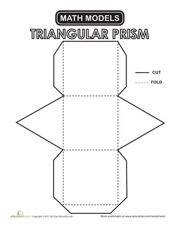 Worksheets: Triangular Prism Prisma Segitiga, Volume Of Prisms, Volume Rectangular Prism, Triangular Prism 3d Shapes, Volume Of Triangular Prisms, Math Models, Mathematics Art, Geometry High School, Triangular Prism