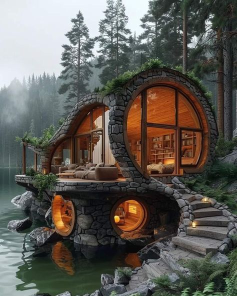 Beautiful Tree Houses, Casa Hobbit, Crazy Houses, Fairytale House, Awesome Architecture, Tree House Designs, Unusual Buildings, Unusual Homes, Unique House Design