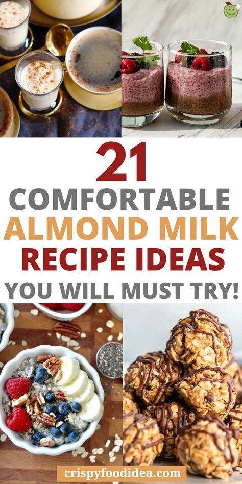 These easy almond milk recipes are best for meal prep and for breakfast or snacks. Vanilla Almond Milk Recipes, Almond Pancakes, Flourless Brownies, Almond Milk Recipes, Bowl Of Cereal, Vanilla Milk, Vanilla Almond Milk, Creamed Spinach, Unsweetened Almond Milk