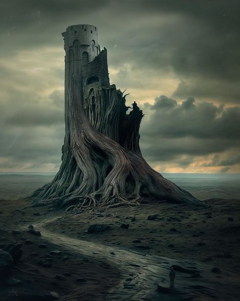 The Tower stood tall and imposing, its ancient stones weathered by centuries of storms. It was said to have been built by a long-forgotten king, its p... -  #A.I #Art #Desert #Digital #Photoshop Black Tower Fantasy Art, Crystal Tower Fantasy Art, Ruined Tower Fantasy Art, Old Tower Fantasy Art, Obsidian Tower Fantasy Art, Tower Stand, Beacon Of Light, Hyperrealism, Stand Tall