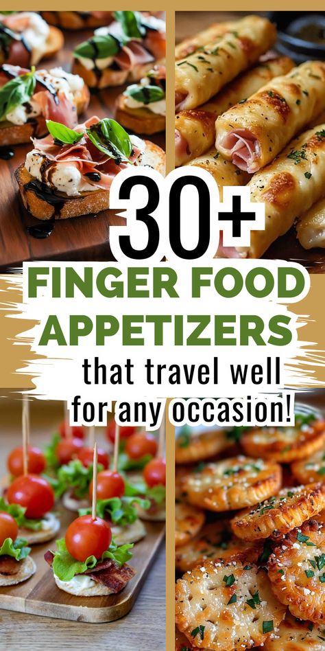 These 30+ crowd-pleasing, travel-friendly finger food appetizers are perfect for your next party, making hosting effortless and delicious! From bite-sized treats to easy-to-transport snacks, you'll find the best appetizer recipes to impress your guests. **Perfect for:** Appetizers that travel well, simple finger foods, quick party snacks, cold appetizers, and easy bite-sized delights. Party Snacks Cold, Party Appetizers Easy Crowd Pleasers, Quick Party Snacks, Simple Finger Foods, Party Appetizers Easy, Finger Foods Easy, Best Appetizer, Best Appetizer Recipes, Cold Appetizers