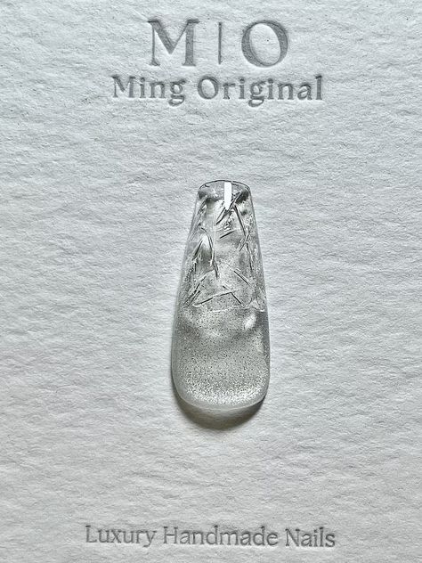 Da Ice Age Ice Watery Encapsulated Tip Press on Nails, Broken Glass Handmade Nails, Cat Eye Ombre Clear Tip Jelly Nails, High Transparency - Etsy Croatia Nails Cat Eye, Jelly Crystals, Gel Overlay, Anime Nails, Nail Jewels, Glass Nails, Jelly Nails, Broken Glass, Gold Chrome