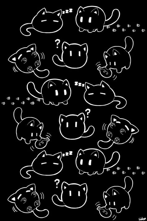 Easy Drawing Steps, Cat Doodle, Cute Animal Drawings Kawaii, Cute Doodles Drawings, Cute Doodle Art, Mini Drawings, Cute Little Drawings, Cat Wallpaper, Cute Animal Drawings