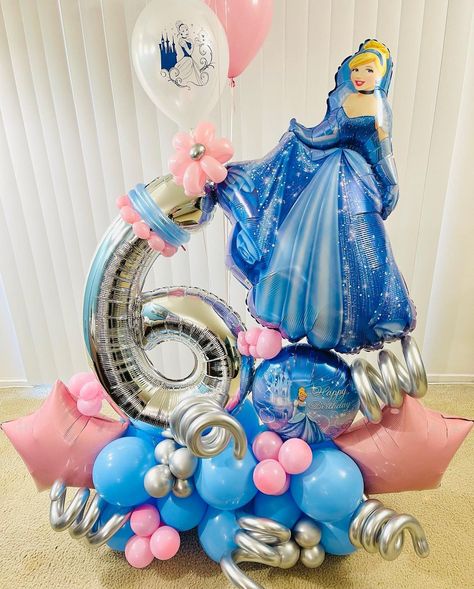 Balloons, Backdrops & More on Instagram: “🦋✨"THE GREATEST risk we will take is to be seen for what we truly are.” -Cinderella #dmvballoons #cinderelladecoration #cinderellatheme…” Birthday Age Balloons, Disney Princess Balloon Bouquet, Princess Balloon Bouquet, Cinderella Decorations, Baby Shower Girl Diy, Princess Balloons, Princess Theme Party, Balloon Crafts, Balloon Stands