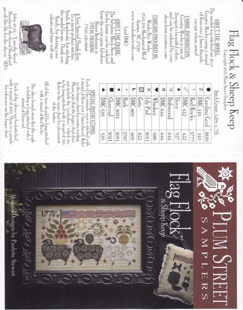 Gallery.ru / Фото #128 - Plum Street Samplers - Mussen Plum Street Samplers Cross Stitch, Stitch 4th Of July, Prairie Schooler Cross Stitch Charts, Plum Street Samplers, Sheep Cross Stitch, Cross Stitch Gallery, Cross Stitch Sampler Patterns, Small Decorations, Cross Stitch Freebies