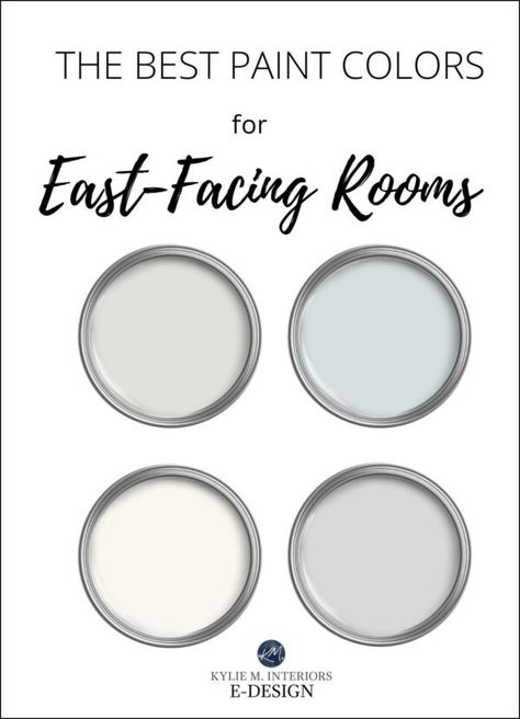 The 18 Best Paint Colors for East-Facing Rooms - Kylie M Interiors East Facing Window Paint Colors, East Facing Paint Colors, Main Living Area Paint Colors, East Facing Bedroom Paint Colors, East Facing Room Paint Colors, Room Paint Colors Bedroom, Colors To Brighten A Room, Creative Front Door, Neutral Bedroom Paint