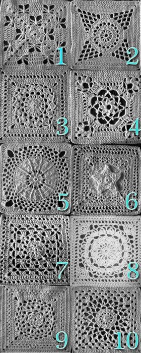 Motifs Afghans, Motifs Granny Square, Crochet Blocks, Haken Baby, Afghan Patterns, Crochet Square Patterns, Granny Squares Pattern, Crochet Motifs, Granny Square Crochet Pattern