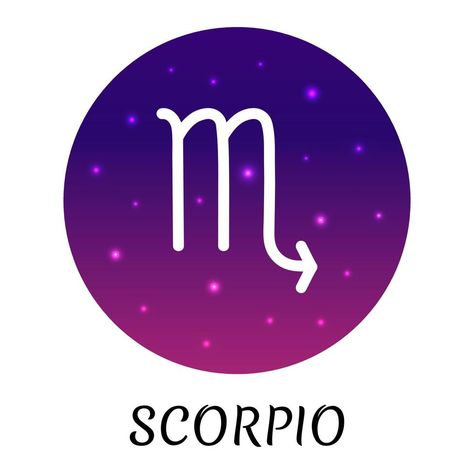 Zodiac sign Scorpio isolated. Vector icon. Zodiac symbol with starry gradient design. Astrological element Astrological Elements, Zodiac Sign Scorpio, Zodiac Signs Scorpio, Punch Needle Embroidery, Gradient Design, Zodiac Symbols, Lululemon Logo, Vector Icons, Zodiac Sign